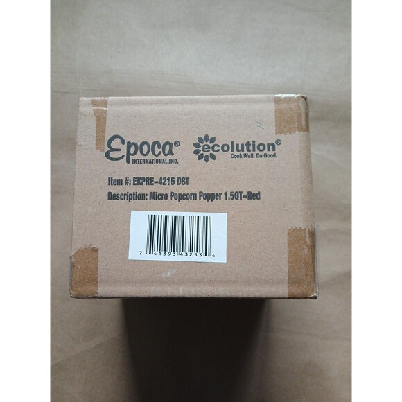 Mini Microwave Popcorn Popper 1.5 Quart Snack Size Capacity Red Epoca - Picture 3 of 4